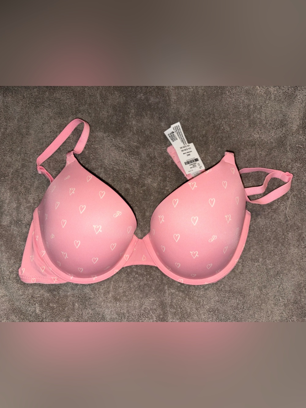 PINK Victoria's Secret Pink Heart Molded T-Shirt Bra